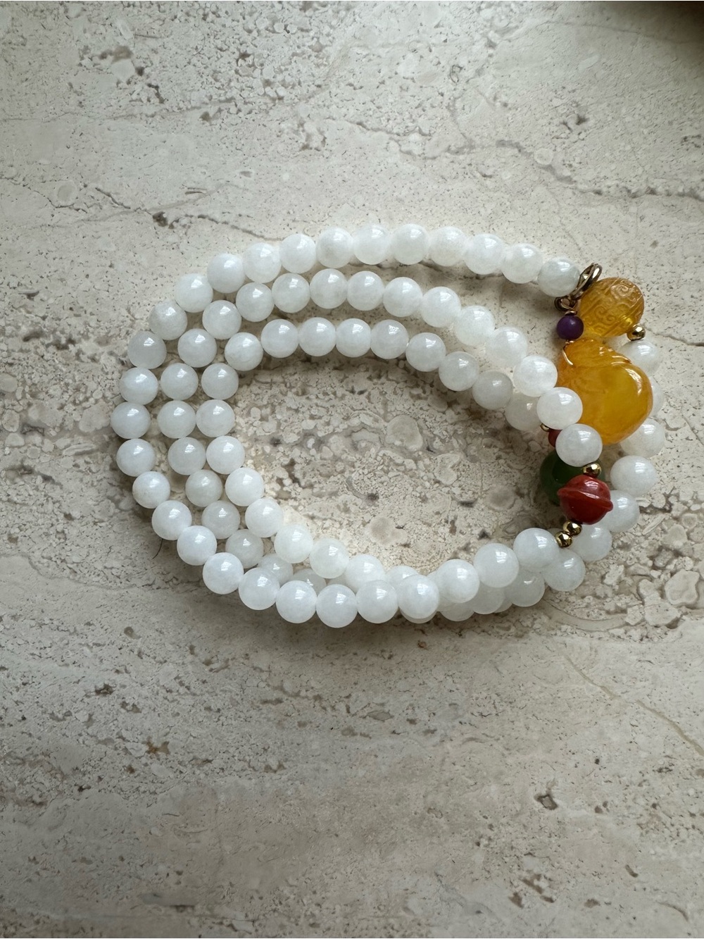 White Nephrite Jade Necklace Natural Stone Jewelry